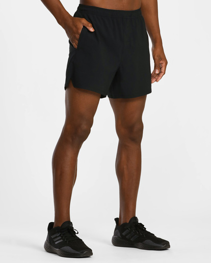 7 Yogger Jogger Elastic Running Shorts 15" Black AVYWS00228 RVCA