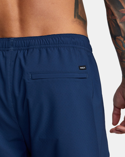 7 Yogger Jogger Elastic Running Shorts 15" Blue AVYWS00228 RVCA