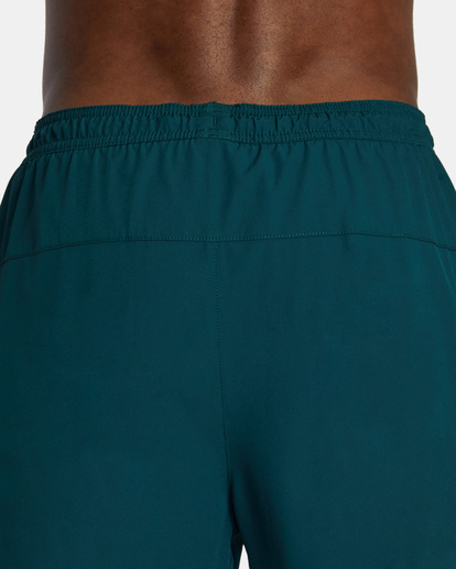 8 Yogger Train 2-In-1 Elastic Waist Workout Shorts 17" Green AVYWS00229 RVCA