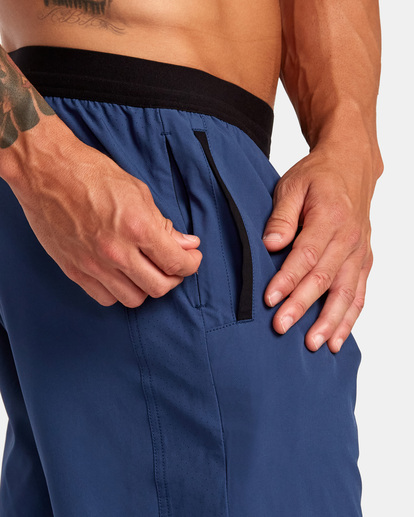 7 Yogger Plus 18" Training Shorts Blue AVYWS00234 RVCA
