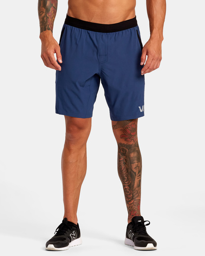 1 Yogger Plus 18" Training Shorts Blue AVYWS00234 RVCA