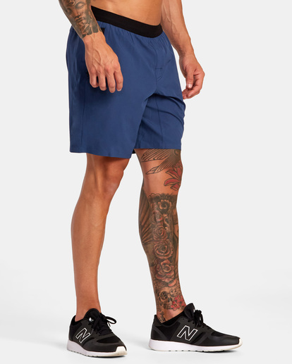 6 Yogger Plus 18" Training Shorts Blue AVYWS00234 RVCA