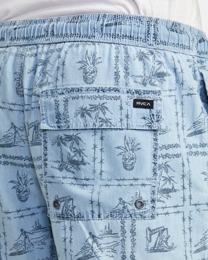 7 Escape Chambray Elasticized Shorts White AVYWS00238 RVCA