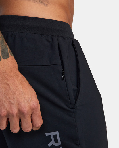 8 VA Sport Trainer Elastic Waist Shorts Black AVYWS00260 RVCA