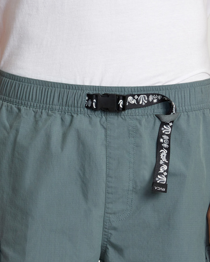 8 Civic Utility 18" Elastic Shorts Green AVYWS00269 RVCA