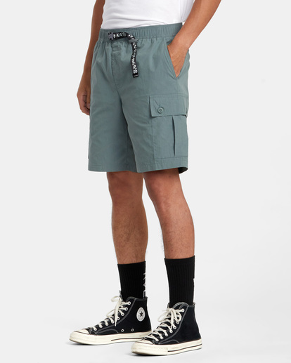 4 Civic Utility 18" Elastic Shorts Green AVYWS00269 RVCA