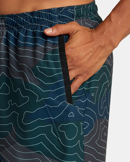 3 Hawaii Yogger Stretch Technical Training Shorts Blue AVYWS00306 RVCA