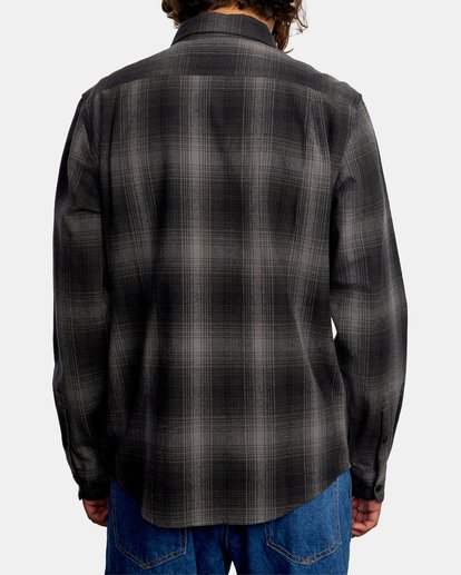 2 Vesuvio Long Sleeve Flannel Shirt Black AVYWT00169 RVCA