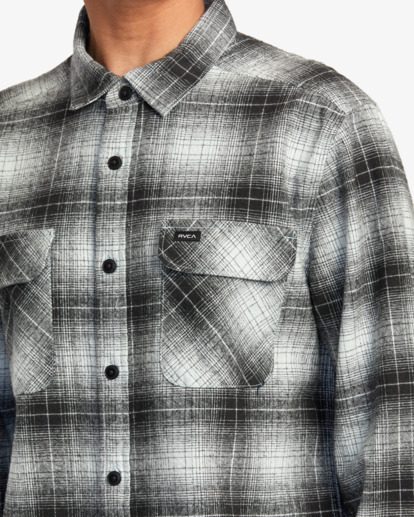 3 Vesuvio Long Sleeve Flannel Shirt Green AVYWT00169 RVCA