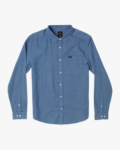 0 Harbour Long Sleeve Shirt Blue AVYWT00266 RVCA
