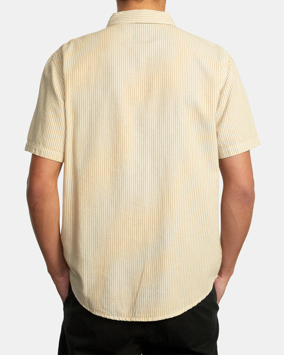 2 Dayshift Stripe II Short Sleeve Shirt Beige AVYWT00272 RVCA