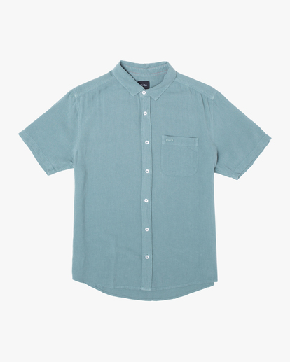 0 PTC Woven Short Sleeve Shirt Blue AVYWT00276 RVCA