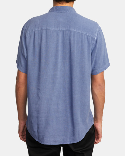 2 PTC Woven Short Sleeve Shirt Blue AVYWT00276 RVCA