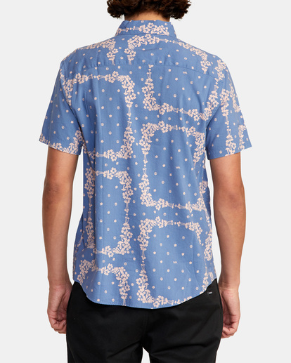 2 Loom Short Sleeve Shirt Blue AVYWT00304 RVCA