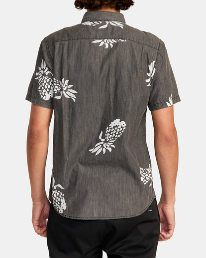 2 Neo Denim Short Sleeve Shirt Black AVYWT00319 RVCA