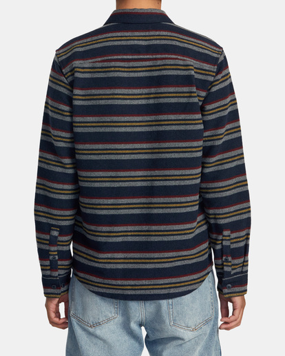 1 RVCA Blanket - Camisa de Manga Larga para Hombre Azul AVYWT00366 RVCA