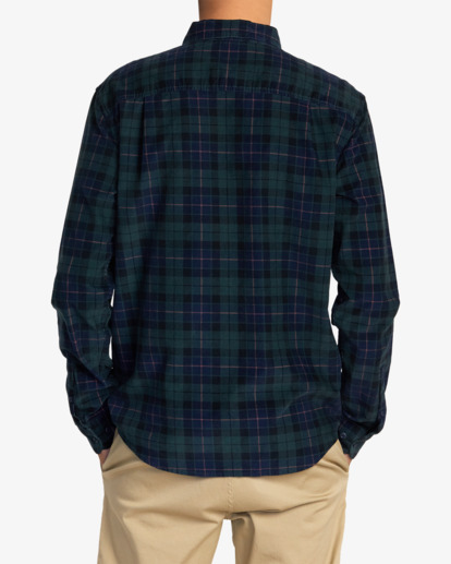 2 Blues Walk Cord Long Sleeve Shirt Green AVYWT00367 RVCA