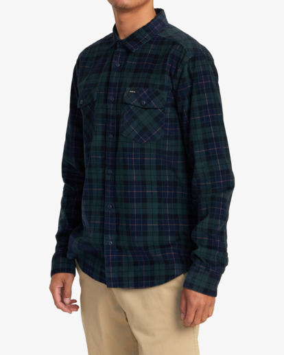 4 Blues Walk Cord Long Sleeve Shirt Green AVYWT00367 RVCA