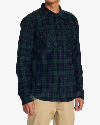 5 Blues Walk Cord Long Sleeve Shirt Green AVYWT00367 RVCA