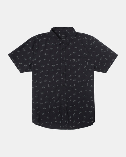 0 That'll Do Print Short Sleeve Shirt Black AVYWT00368 RVCA