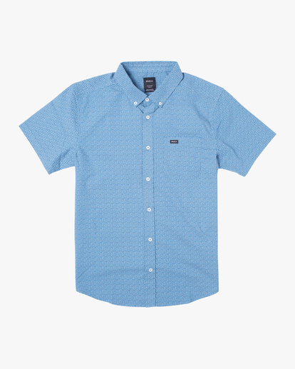 0 That'll Do Print Short Sleeve Shirt Blue AVYWT00368 RVCA