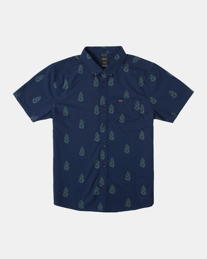 0 That'll Do Print Short Sleeve Shirt Blue AVYWT00368 RVCA