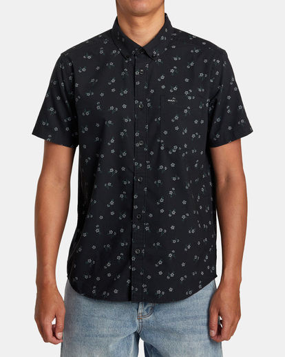 1 That'll Do Print Short Sleeve Shirt Black AVYWT00368 RVCA