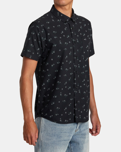 5 That'll Do Print Short Sleeve Shirt Black AVYWT00368 RVCA