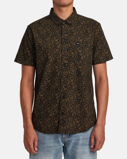 1 That'll Do Print - Camisa de Manga Corta para Hombre Negro AVYWT00368 RVCA