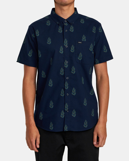 1 That'll Do Print Short Sleeve Shirt Blue AVYWT00368 RVCA