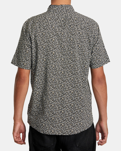 2 Micro Garden Short Sleeve Shirt Black AVYWT00375 RVCA