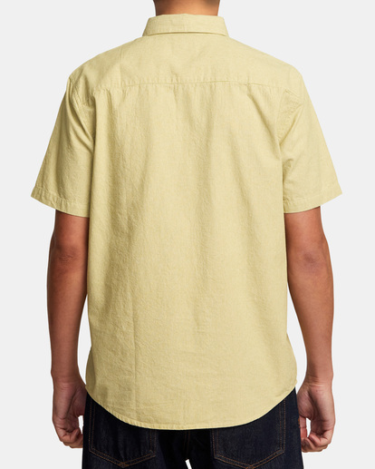 2 Visions Stripe Short Sleeve Shirt Green AVYWT00386 RVCA
