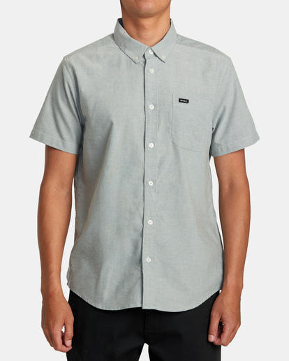 0 PTC Woven Short Sleeve Shirt Blue AVYWT00388 RVCA