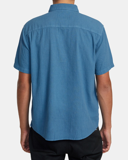 1 PTC Woven Short Sleeve Shirt Blue AVYWT00388 RVCA
