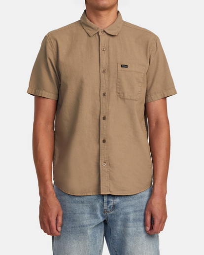 1 PTC Woven Short Sleeve Shirt Grey AVYWT00388 RVCA