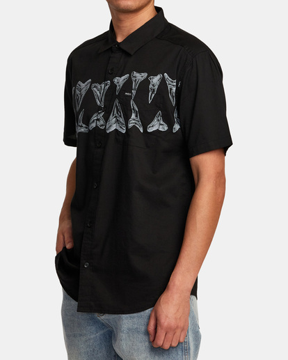 4 Hawaii Horton Short Sleeve Shirt Black AVYWT00392 RVCA