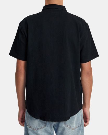1 Recession Collection Day Shift Short Sleeve Shirt Black AVYWT00403 RVCA