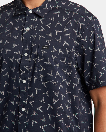 1 Hawaii Legend And Mana Short Sleeve Shirt Blue AVYWT00414 RVCA