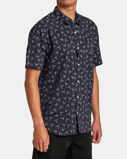 3 Hawaii Legend And Mana Short Sleeve Shirt Blue AVYWT00414 RVCA