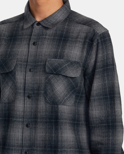 2 Dayshift Flannel Long Sleeve Shirt Black AVYWT00438 RVCA