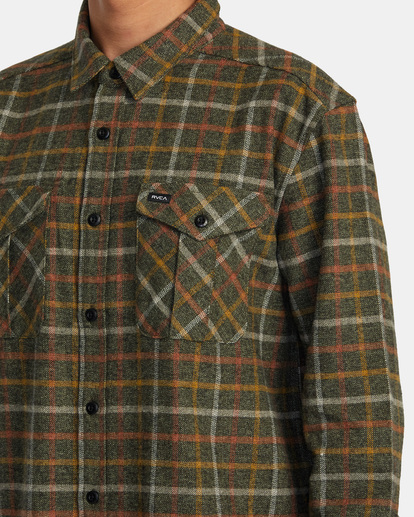 2 Hughes Flannel - Long Sleeve Shirt for Men Grey AVYWT00452 RVCA