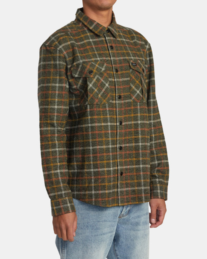 4 Hughes Flannel - Long Sleeve Shirt for Men Grey AVYWT00452 RVCA