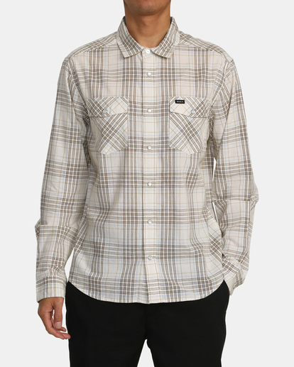 1 Neps Plaid Long Sleeve Shirt White AVYWT00470 RVCA