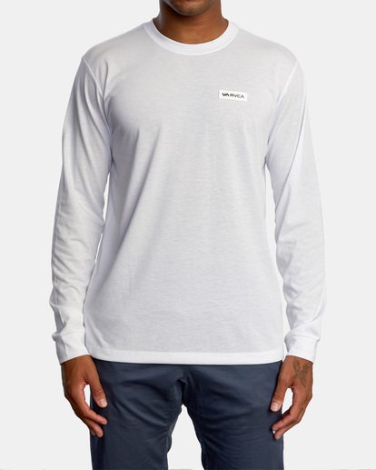 2 Icon Performance Long Sleeve Tee White AVYZT00178 RVCA