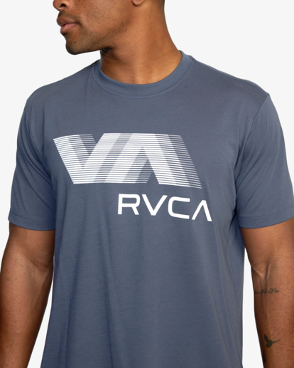 4 VA RVCA Blur Short Sleeve Performance Tee Black AVYZT00189 RVCA