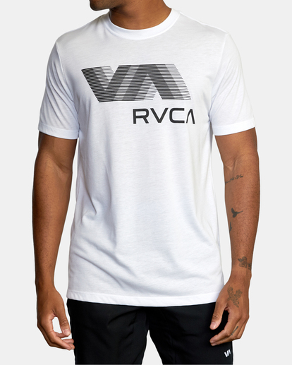 4 VA RVCA Blur Short Sleeve Performance Tee White AVYZT00189 RVCA