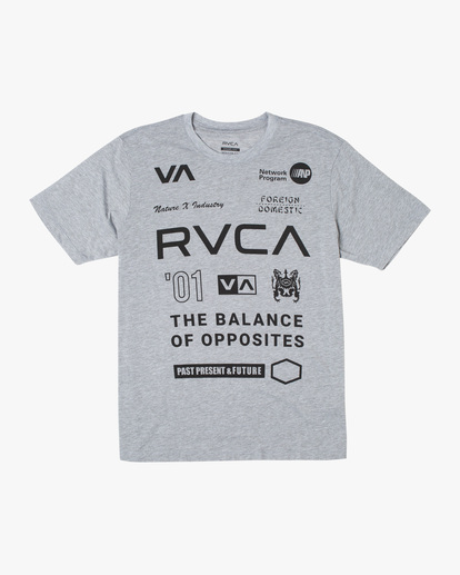 0 All Brand Short Sleeve Workout Shirt Grey AVYZT00840 RVCA