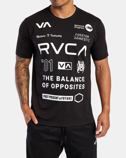 2 All Brand Short Sleeve Workout Shirt Black AVYZT00840 RVCA