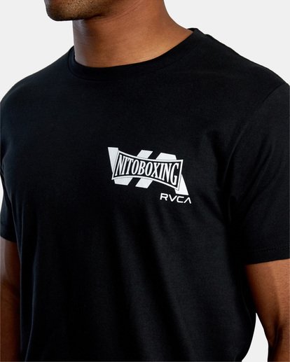 7 Nito Boxing Big VA Short Sleeve Tee Black AVYZT00888 RVCA