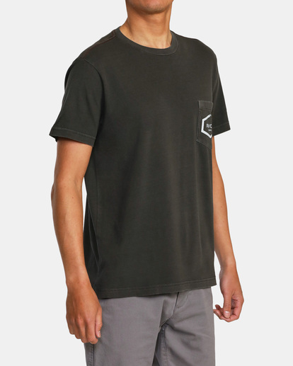 4 Hawaii Island Hex Pocket Tee Black AVYZT01157 RVCA